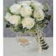 bunga hand bouquet mawar putih di solo