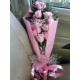 Bunga hand bouquet mawar pink di solo
